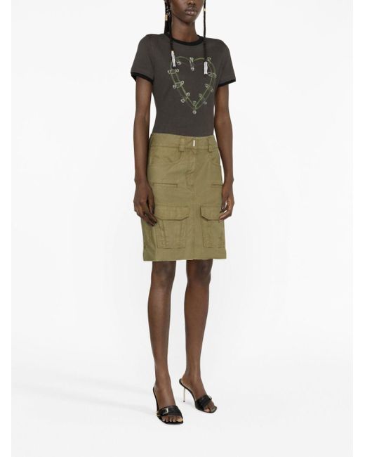 Givenchy Green High-waist Cargo Skirts