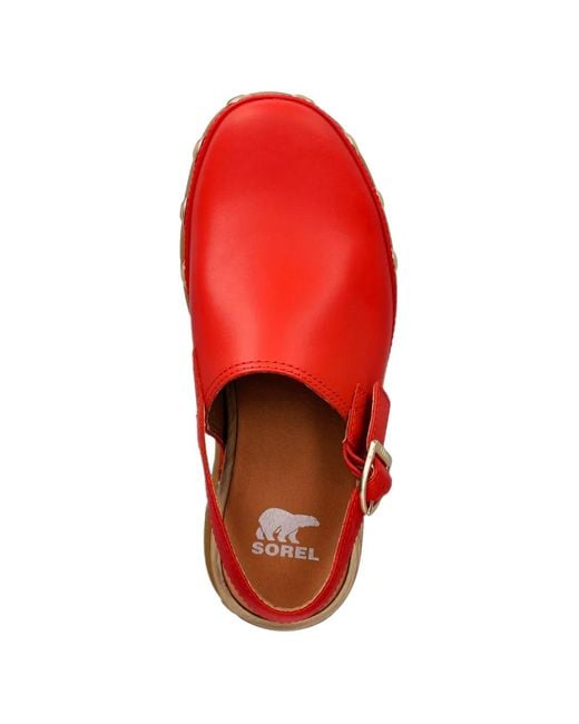 Sorel Red Roam'N Clog Rvt Studded Slingback Clogs