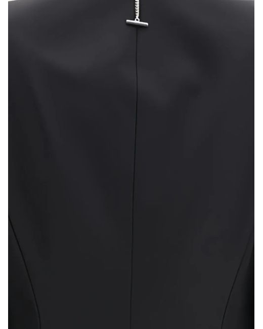 McQueen Black Puff-Shoulder Single-Breasted Blazer