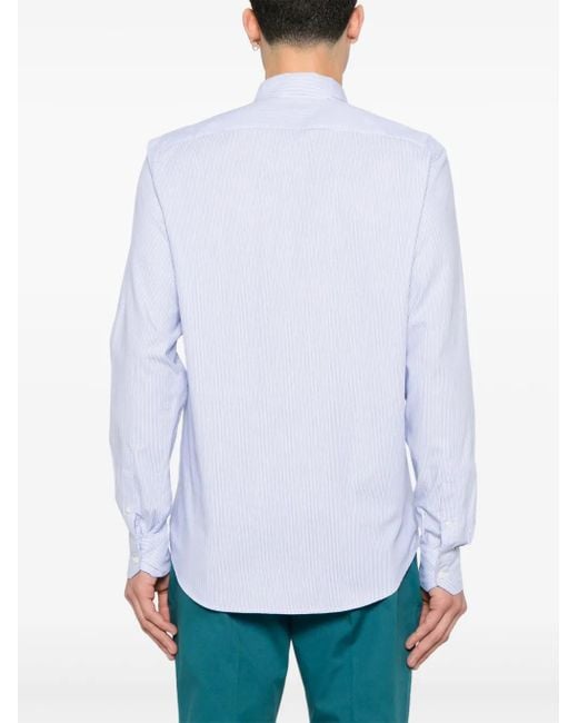 Fursac White Patterned-Jacquard Shirt for men