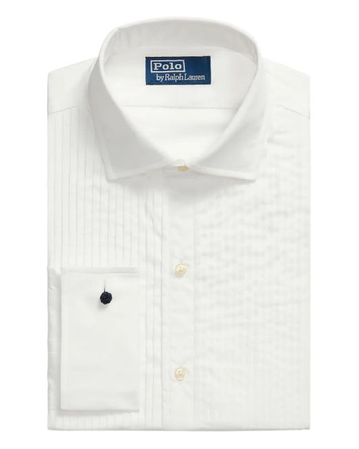 Polo Ralph Lauren White Pleated-Front Shirt for men