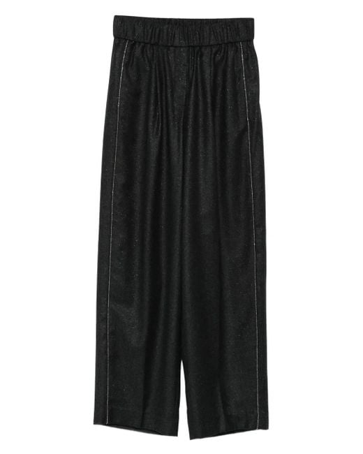 Peserico Broek Met Zijstreep in het Black