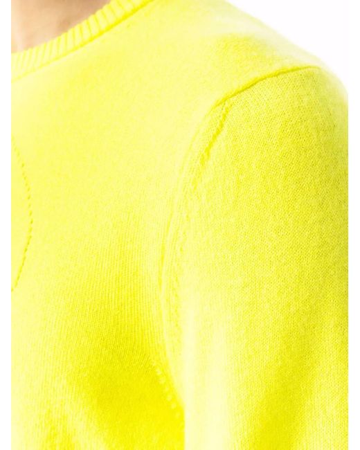 Philipp Plein Yellow Skull Pointelle-Knit Cashmere Jumper for men