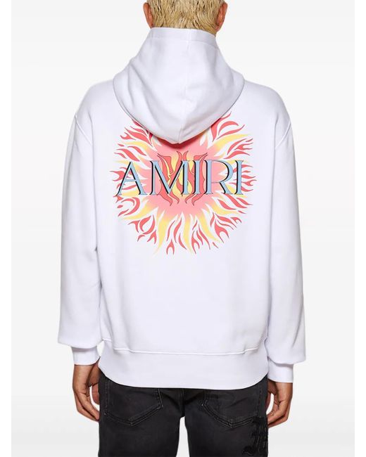 メンズ Amiri ロゴ パーカー White