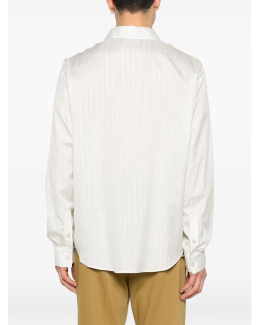 Amiri White Striped Button Shirt for men