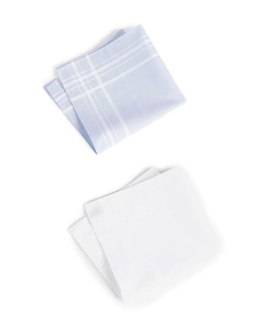 Simonnot Godard White Silk Scarf (Pack Of Two) for men