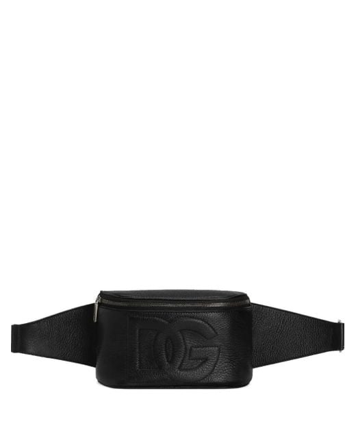 メンズ Dolce & Gabbana レザー ベルトバッグ Black
