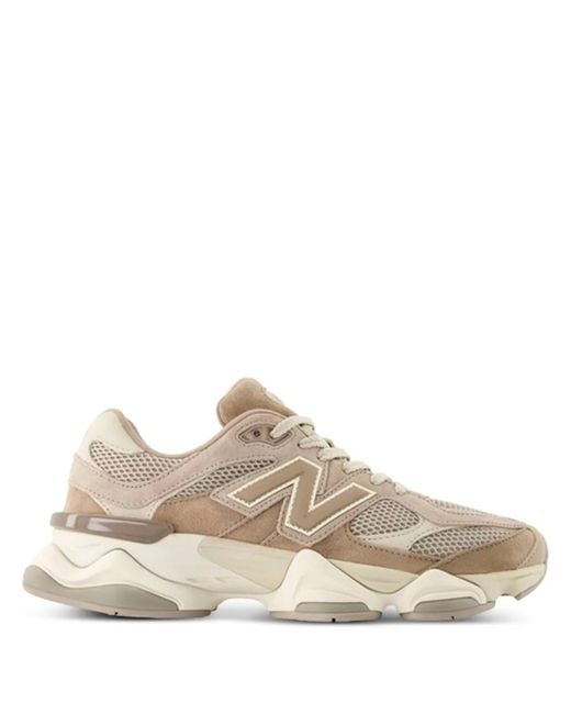 New Balance Brown Mesh-Panelled Chunky Sneakers
