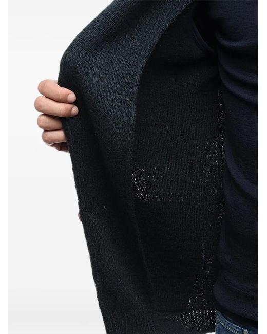 SUNHOUSE Blue Single-Breasted Knit Blazer for men
