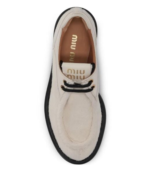 Miu Miu White Leather Dress Shoes