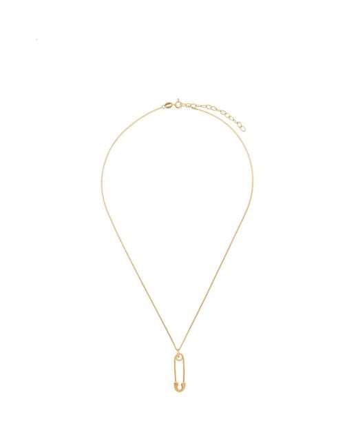 True Rocks White Safety Pin Pendant Necklace