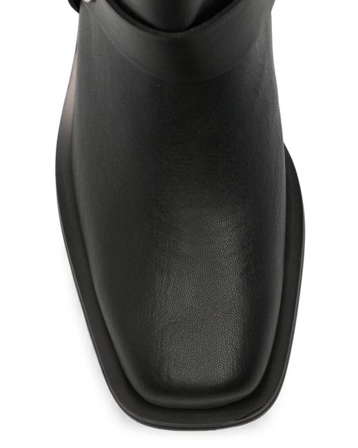 Ganni Black Harness-Detail Biker Boots