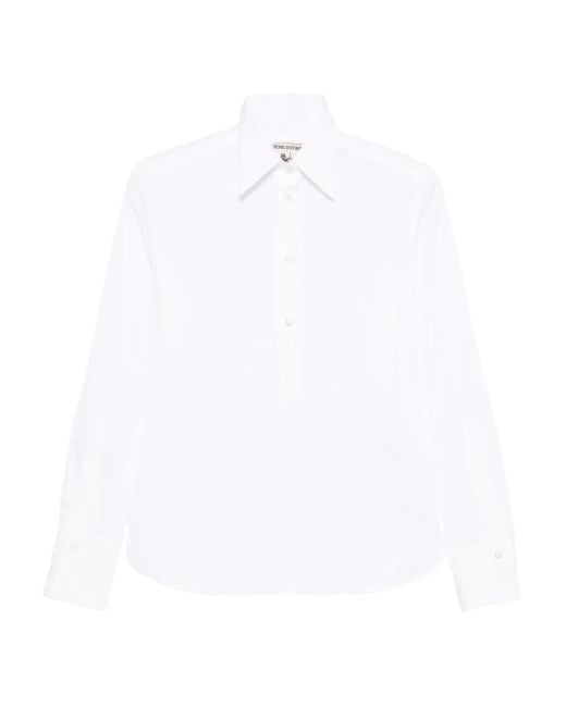 Camicia Con Colletto Button-Down di Semicouture in White