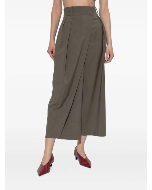 Loewe Gray Pleated Wrap Trousers