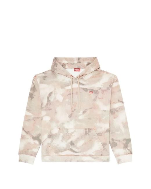 DIESEL Natural Hoodie S-Boxt À Motif Abstrait for men