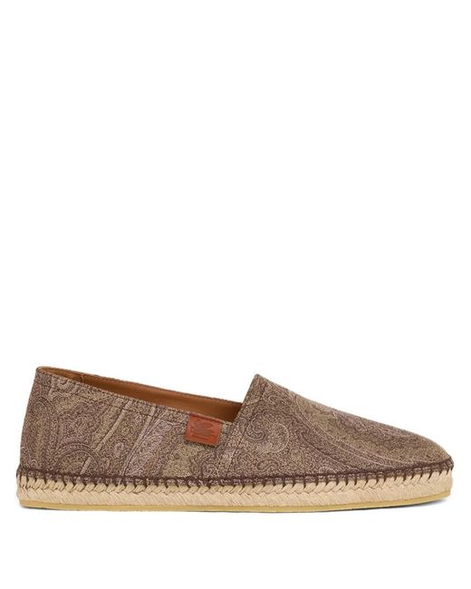 Etro Brown Arnica Jacquard Espadrilles for men