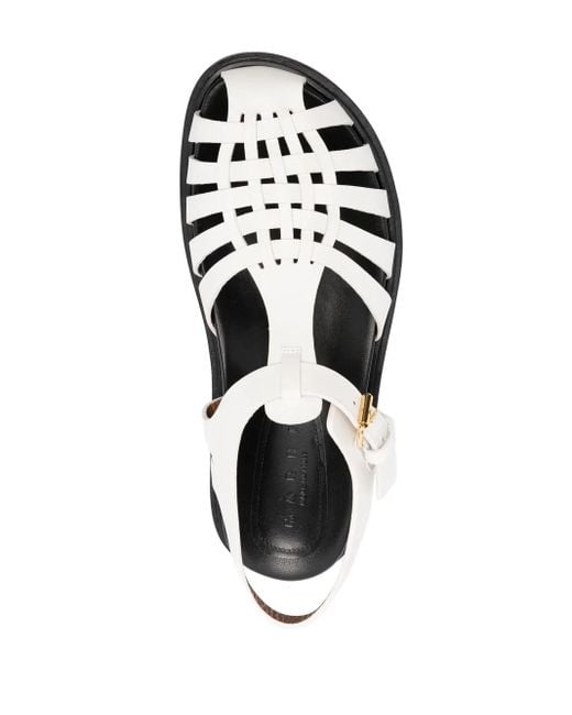 Marni Black 's Leather Platform Sandals