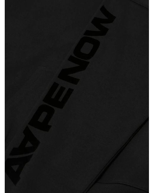Aape By A Bathing Ape Black Logo-Details Hoodie for men
