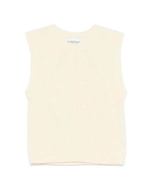 Bompard Natural Ribbed Sleeveless Vest