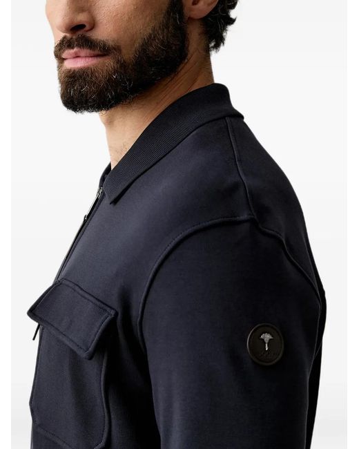 Joop! Black Zip-Up Chest-Pocket Jacket for men