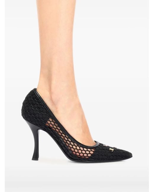 Ferragamo Blue 95Mm Vara-Appliqué Slingback Pumps