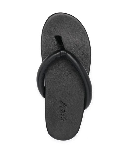 Marsèll Black Leather Flip Flops