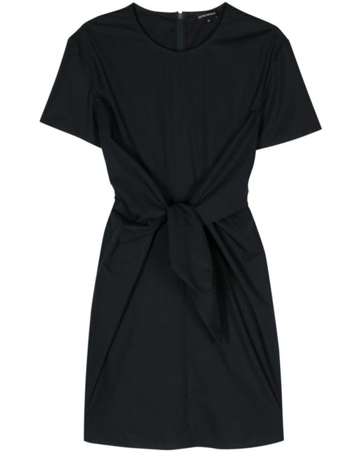 Emporio Armani Black Round-neck T-shirt Minidress