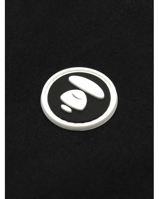 Aape By A Bathing Ape Black Short-Sleeve Logo Shirt for men