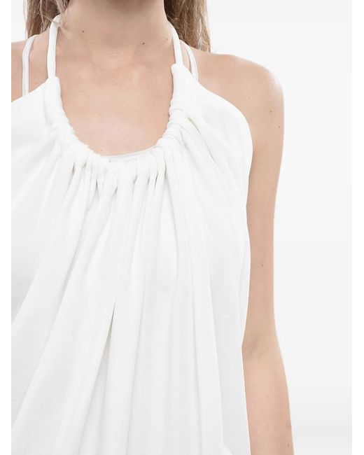 Max Mara White Sleeveless Mini Dress