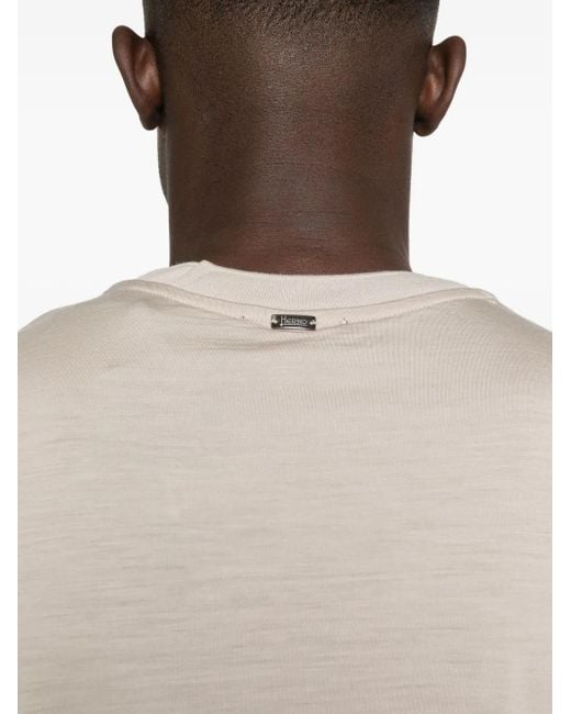 Herno White Crew-Neck T-Shirt for men
