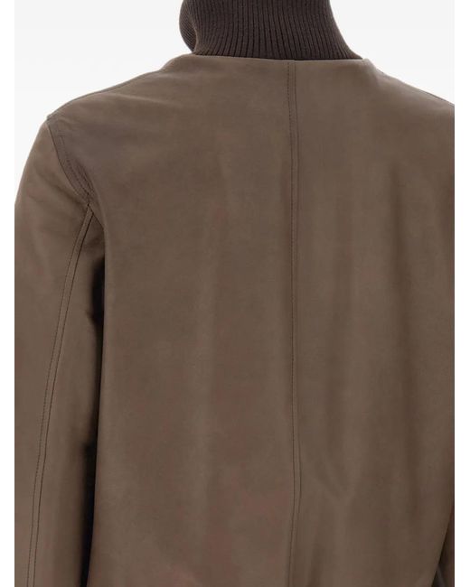Volfagli Brown Ambrogio America Leather Jacket for men