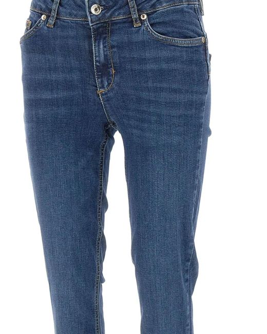 Liu Jo Blue Bottom Up Ideal Five-Pocket Trousers