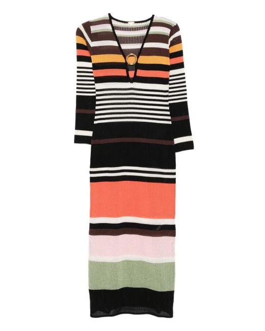 Abito Midi Magna di Cala De La Cruz in Brown