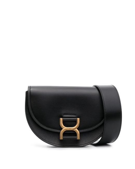 Chloé Black Mini Marcie Leather Shoulder Bag