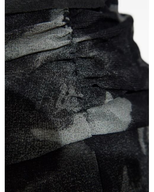 M I S B H V Black Ruched Tiered Skirt