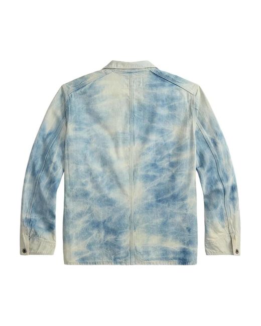 RRL Blue Buttoned Pocket Jacket for men