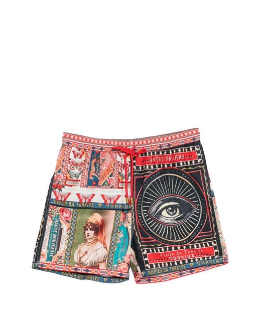 Camilla Red High Class Hookah Shorts for men