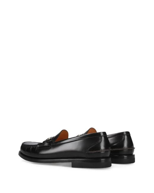 Premiata Black Leather Loafers for men