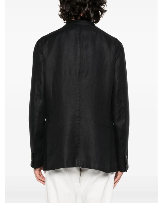 Boglioli Black Interlock-Twill Suit Jacket for men