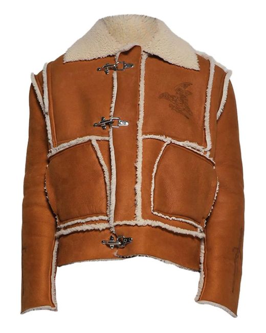 Chaqueta Con Águila Estampada Earthling VIP de hombre de color Brown