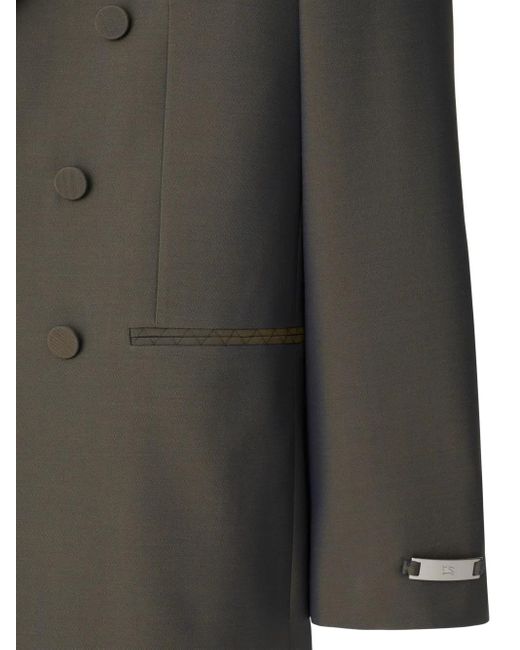 Burberry Black Double-Breasted Tailored Wool Jacket for men