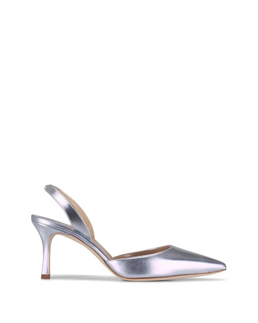 Manolo Blahnik White Slingback Pumps