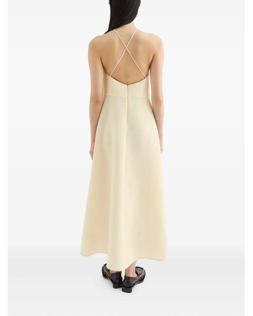 Jil Sander White Kleid Mit Neckholder-Ausschnitt