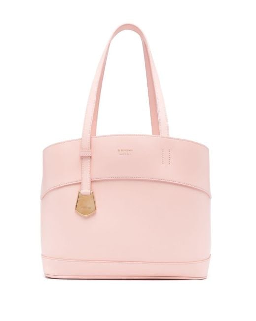 Ferragamo Pink Charming Handtasche aus Leder