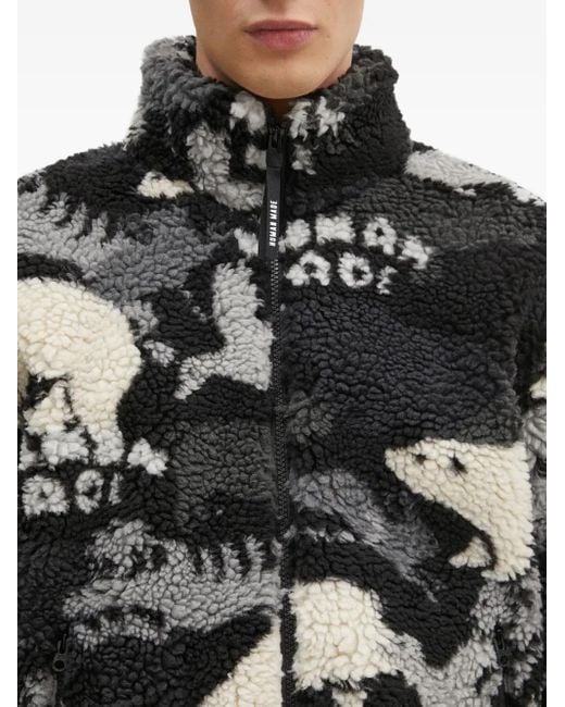 Human Made Polar-Bear Fleece Jacket in Black for Men | Lyst