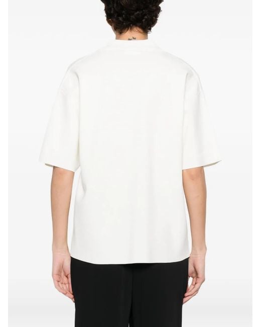 P.A.R.O.S.H. White V-Neck T-Shirt