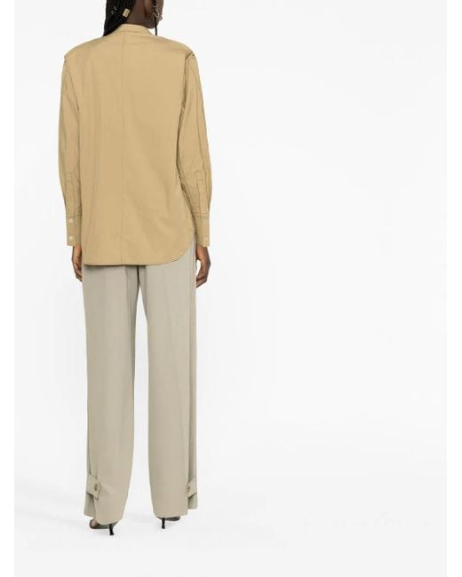 Dion Lee Natural Contrast Stitching Shirt Jacket