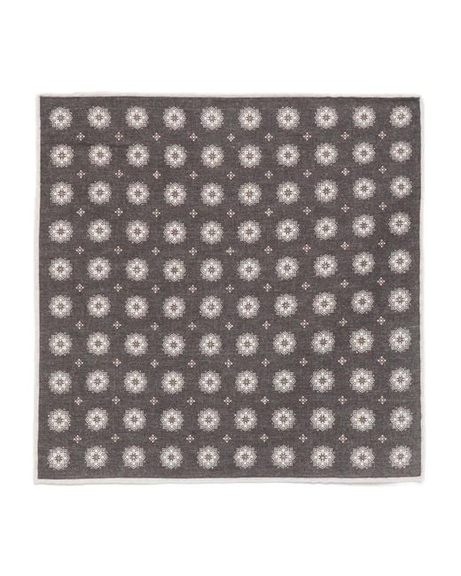 Eleventy Einstecktuch Mit Blumen-Print in Gray für Herren