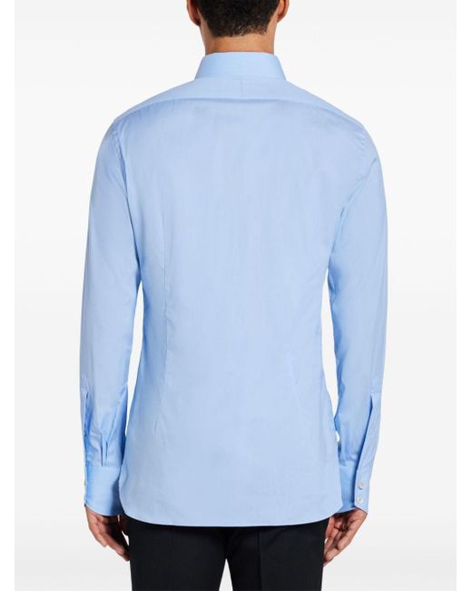 Tom Ford Blue Slim-Cut Cotton Shirt for men