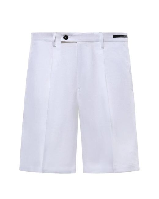 Michael Coal Blue Pleated Tailored Shorts for men